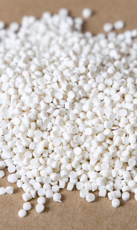 white PVC pellets