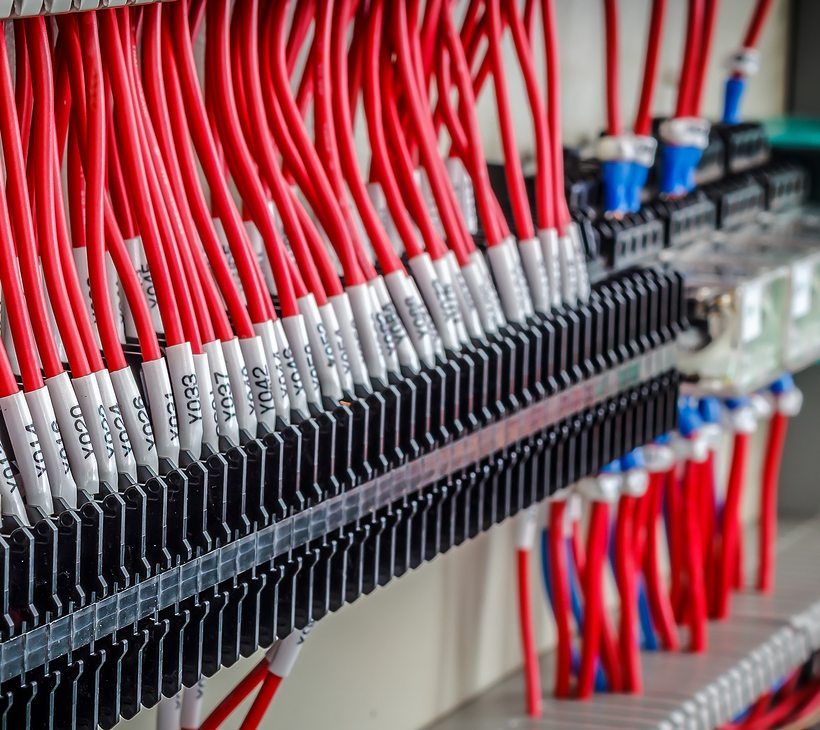 red wires closeup