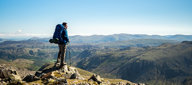 mountaineer at peak